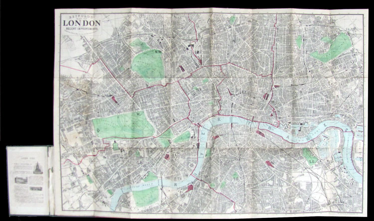 Reynolds' Map of London with the Recent Improvements, 1875. Divided into Quarter Mile Sections for Measuring Distances.