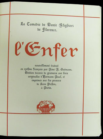 L'enfer., Alighieri, Dante