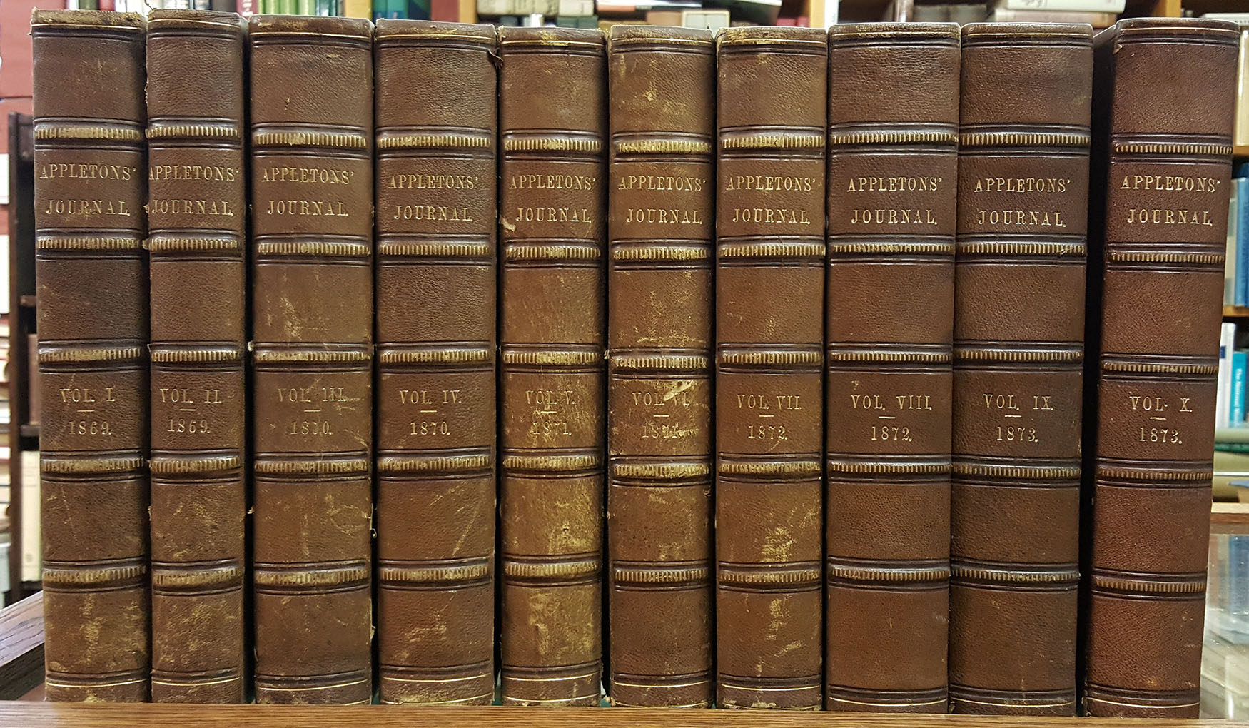 Appletons' Journal of Literature, Science, and Art Ten Volume Set (1869-1873)., Various Authors